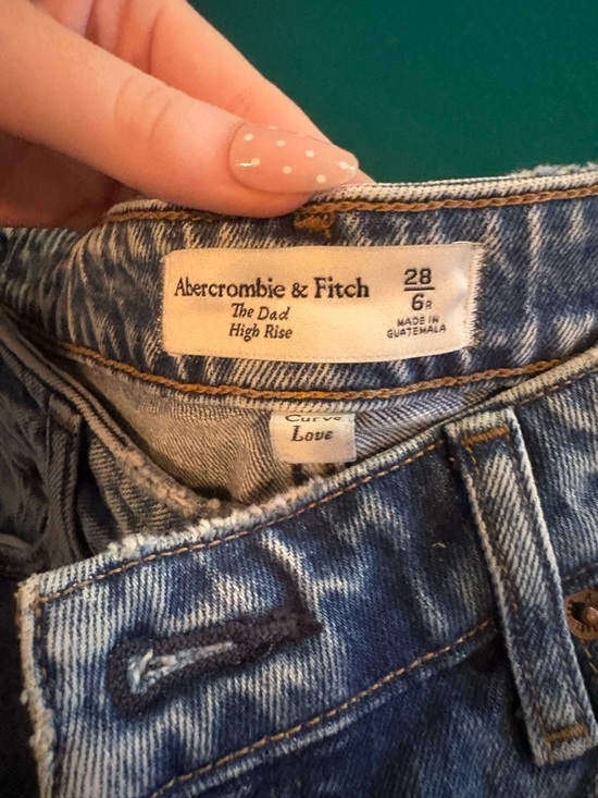 Abercrombie Curve Love Dad Jeans size 28 - Picture 2 of 3
